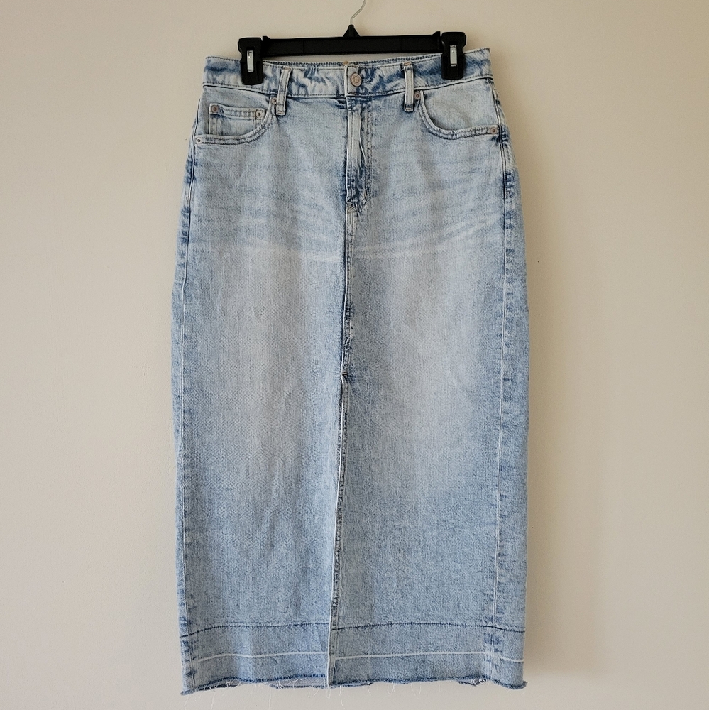 GAP Light Denim Midi Skirt